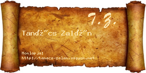 Tanács Zalán névjegykártya