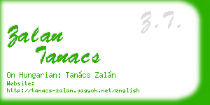 zalan tanacs business card